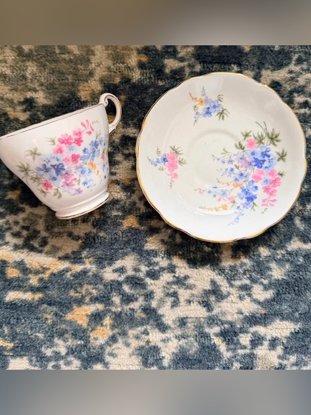 Forget-me-not Regency Tea Cup & Saucer